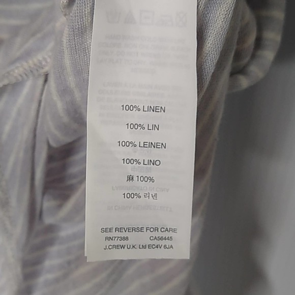 J. Crew 100% Linen Baseball Tee Size Small - Picture 5 of 6